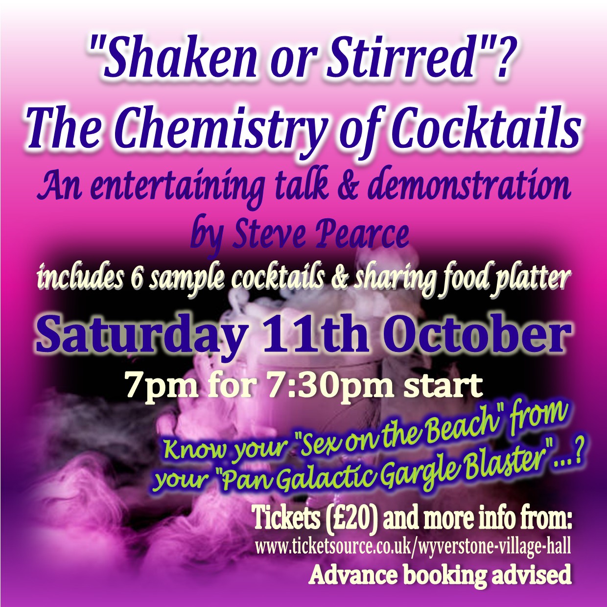 Shaken or Stirred? Cocktail Chemistry