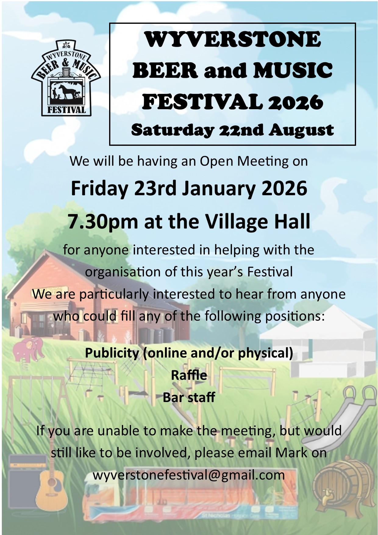 Open Meeting: Wyverstone Beer & Music Festival 2026